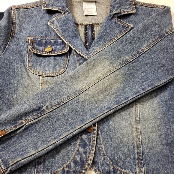 Disney's Tinkerbell embroidered cropped jean jacket - Picture 10 of 14